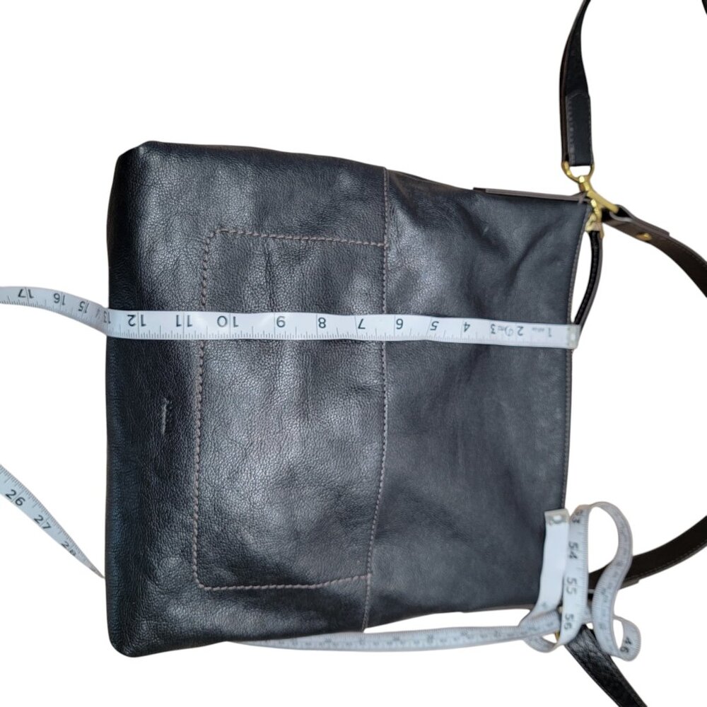 FOSSIL "Amelia" Black Pebbled Leather Hobo Bag, Excellent Used Condition - Picture 6 of 9